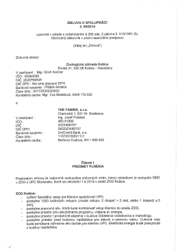 zMLUvA o sPoLuPR&Aacute;CI č. 0612014