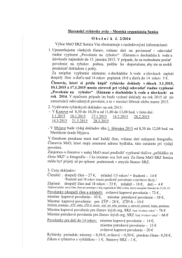 obežn&iacute;k 2/2014 - MsO SRZ SENICA