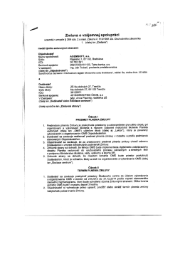Zmluva o vzájomnej spolupráci