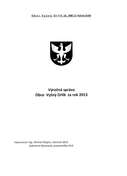 Výročná správa - Vyšný Orlík