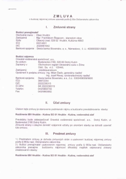 ZMLUVA - Oravská vodárenská spoločnosť