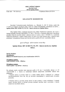 Verejná vyhláška 18.09.2014 – Kolaudačné
