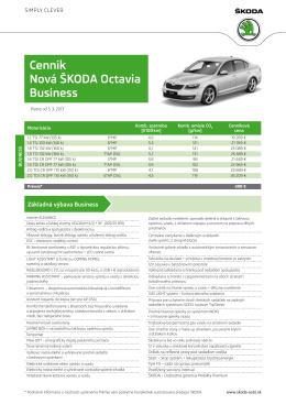 Cenník Nová Škoda octavia Business