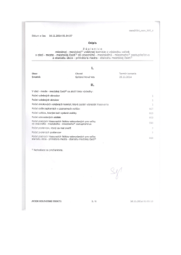 Zápisnica volebnej komisie o výsledku volieb