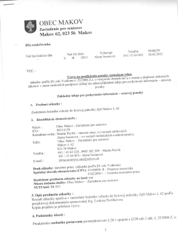 Výzva na pdeloženie ponuky (prieskum trhu)