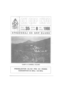 ZPRAVODAJ OK QRP KLUBU