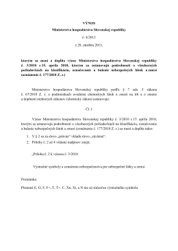 Vynos MH SR 4_2013 (PDF) - Ministerstvo hospodárstva SR