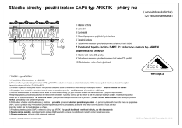 Skladba střechy - použití izolace DAPE typ ARKTIK