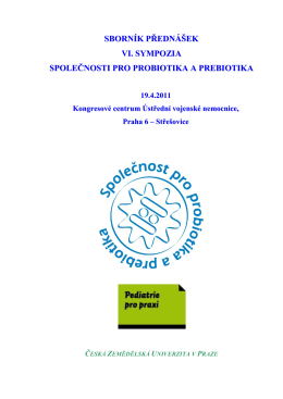 VI. sympozium SPP - abstrakta - Společnost pro probiotika a