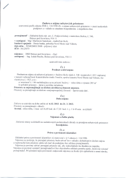 Zmluva o nájme nebytových priestorov