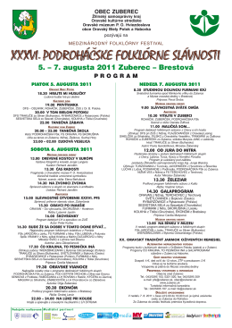 Programový plagát XXXVI. Podroháčskych folklórnych