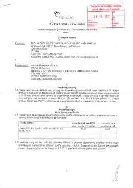 zmluva - holcim - betón - TSM Nové Mesto nad Váhom