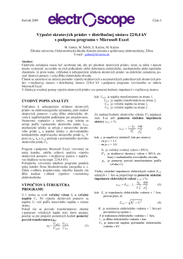 Výpočet skratových prúdov v distribučnej sústave 22/0,4 kV s