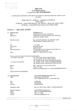 Zmluva o uskladnen&iacute; zeminy - Lesy mesta Spi&scaron;sk&aacute; Nov&aacute; Ves