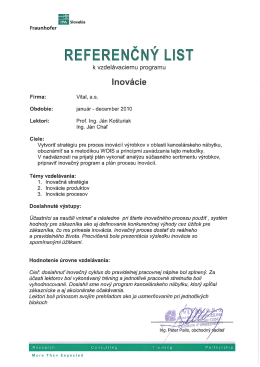 REFERENČNÝ LIST