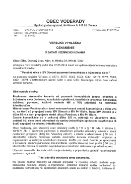 Potočná ulica a IBV Obecné pozemné