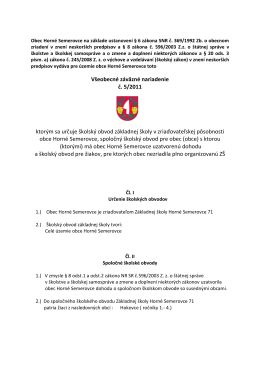 VZN o určení školsych obvodov 5/2011