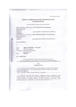 Zmluva o spätnom prevode vlastníckych práv k - Dvorníky