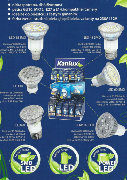 O n&iacute;zka spotreba, dlh&aacute; Životnosť O p&auml;tice GU10