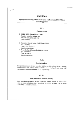 Zmluva o poskytnut&iacute; soci&aacute;lnej p&ocirc;žičky, d&aacute;tum zverejnenia