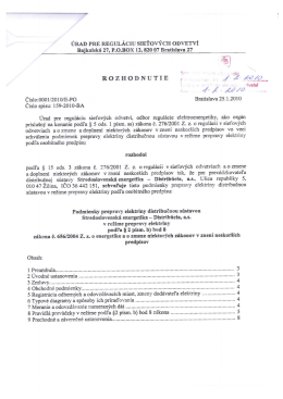 Podmienky prepravy elektriny distribučnou sústavou v režime