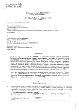 Zmluva o úvere č. 155/AUOC/12 (ďalej „Úverová zmluva“)