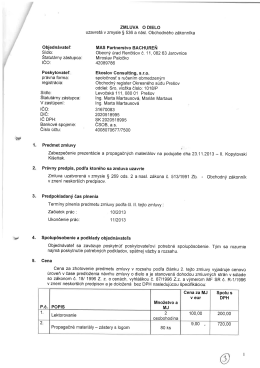 tu? ZMLUVA O DIELO uzavretá v zmysle § 536 a násl