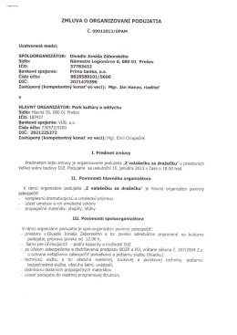 zMLuvA O oRGANIzovANÍ PODUJATIA