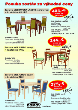Ponuka zostáv za výhodné ceny