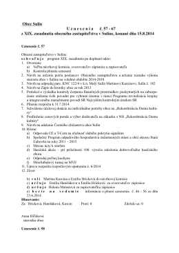 Uznesenie OZ z 15.8.2014