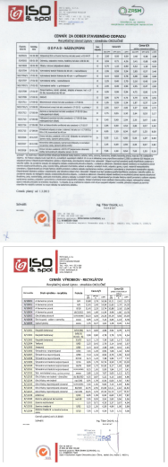 Cenníky - ISO & spol, sro