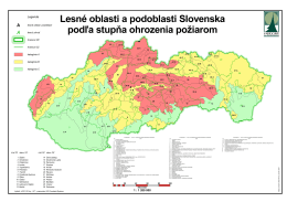 Lesn&eacute; oblasti a podoblasti Slovenska podľa stupňa ohrozenia