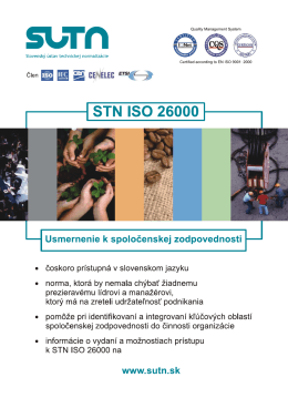 _ _ STN ISO 26000 _ - Slovenský ústav technickej normalizácie