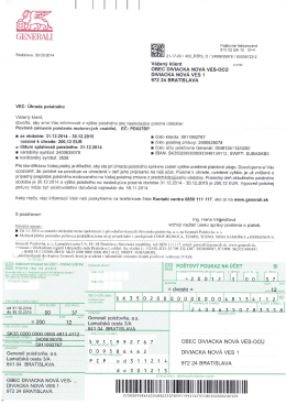 GENERALI - Diviacka Nov&aacute; Ves