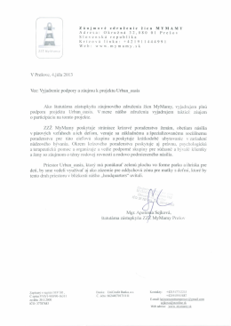 Záujmové združenie žien MYMAMY Adresa: Okružná