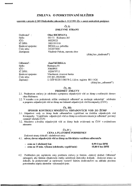 Zmluva o poskytovaní služieb