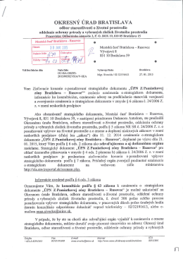 Zisťovacie konanie o posudzovaní strategického