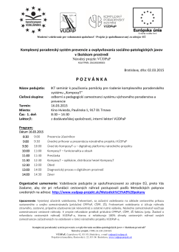 Pozvánka na IKT seminár v Trnave