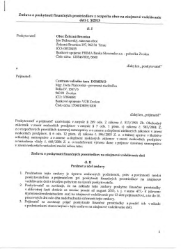 Zmluva o poskytnutí finančných prostriedkov