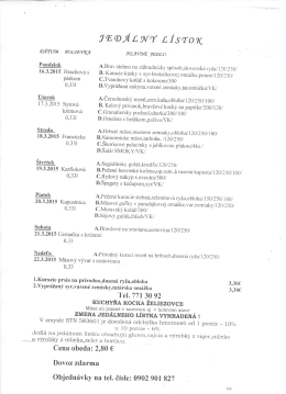 Pondelok 16.3.2015 Hrachová s