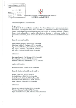 uznesenie obecného zastupiteľstva č.119