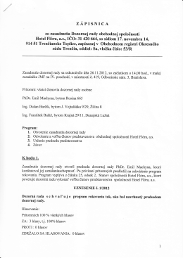 Personálne zmeny členov predstavenstva a.s. k 26.11.2012