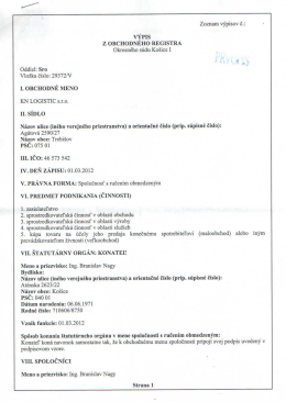 Výpis z obchodného registra