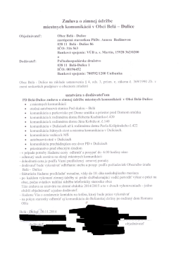 Zmluva o zimnej &uacute;držbe - Bel&aacute;