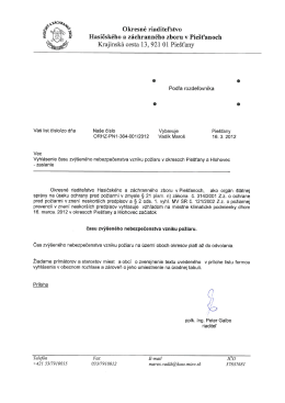 Vyhlásenie času zvýšeného nebezpečenstva vzniku