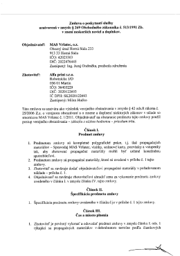 Zmluva o poskytnutí služby