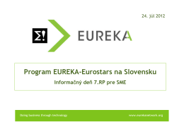 Program EUREKA-Eurostars na Slovensku