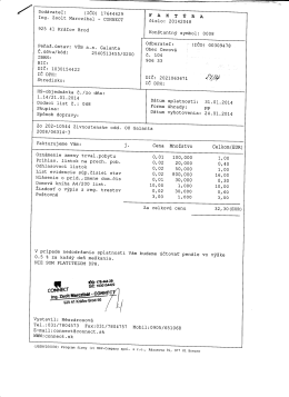 Dod&aacute;vateľ: (IČO) 17644429 Ing. Zsolt Marczibal