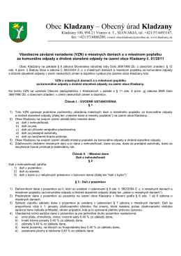 Návrh VZN o dani z nehnuteľnosti - Kladzany 2011