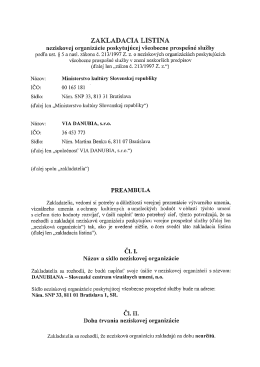 za . AACIA LSTIN - Ministerstvo kultúry Slovenskej republiky
